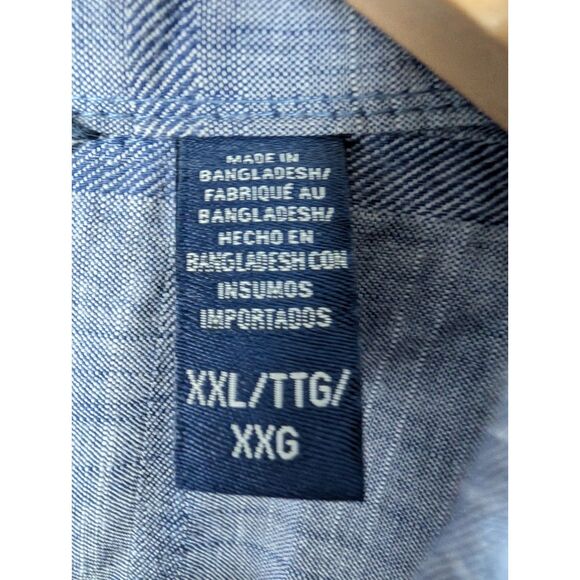 IZOD Plaid Button Down Short Sleeve Shirt XXL - Picture 4 of 6